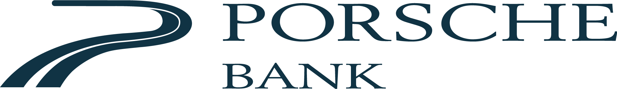 Dunkelblaues Porsche Bank Logo